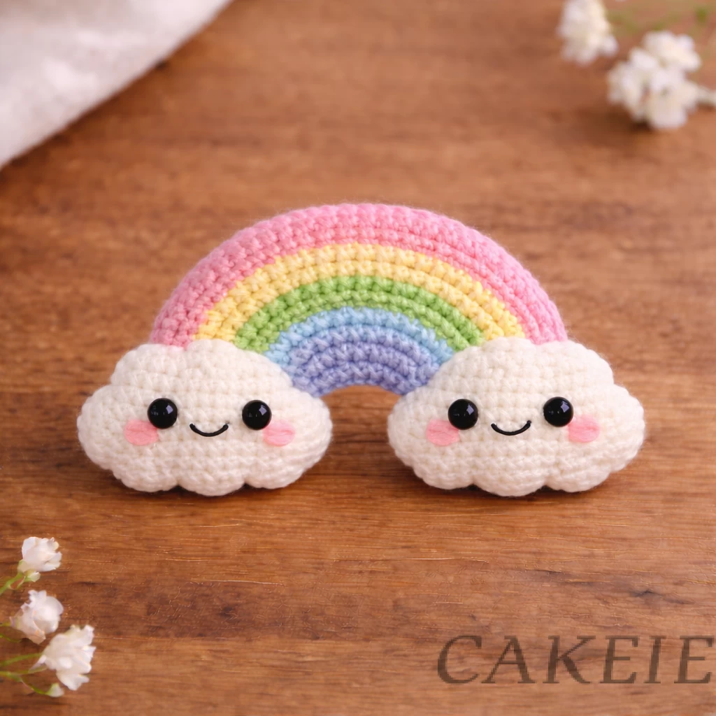 Crochet Mini Rainbow Plush